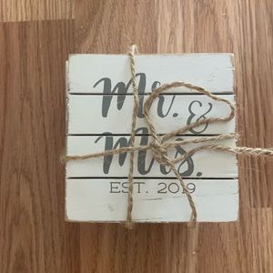 Mr & Mrs est. 2019 coasters